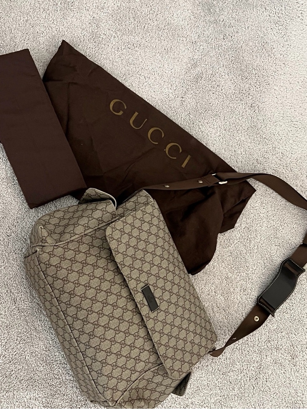 Gucci GG Supreme canvas diaper bag